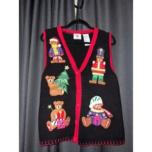 Ugly Christmas Sweater Xmas Vest Size Medium Bear